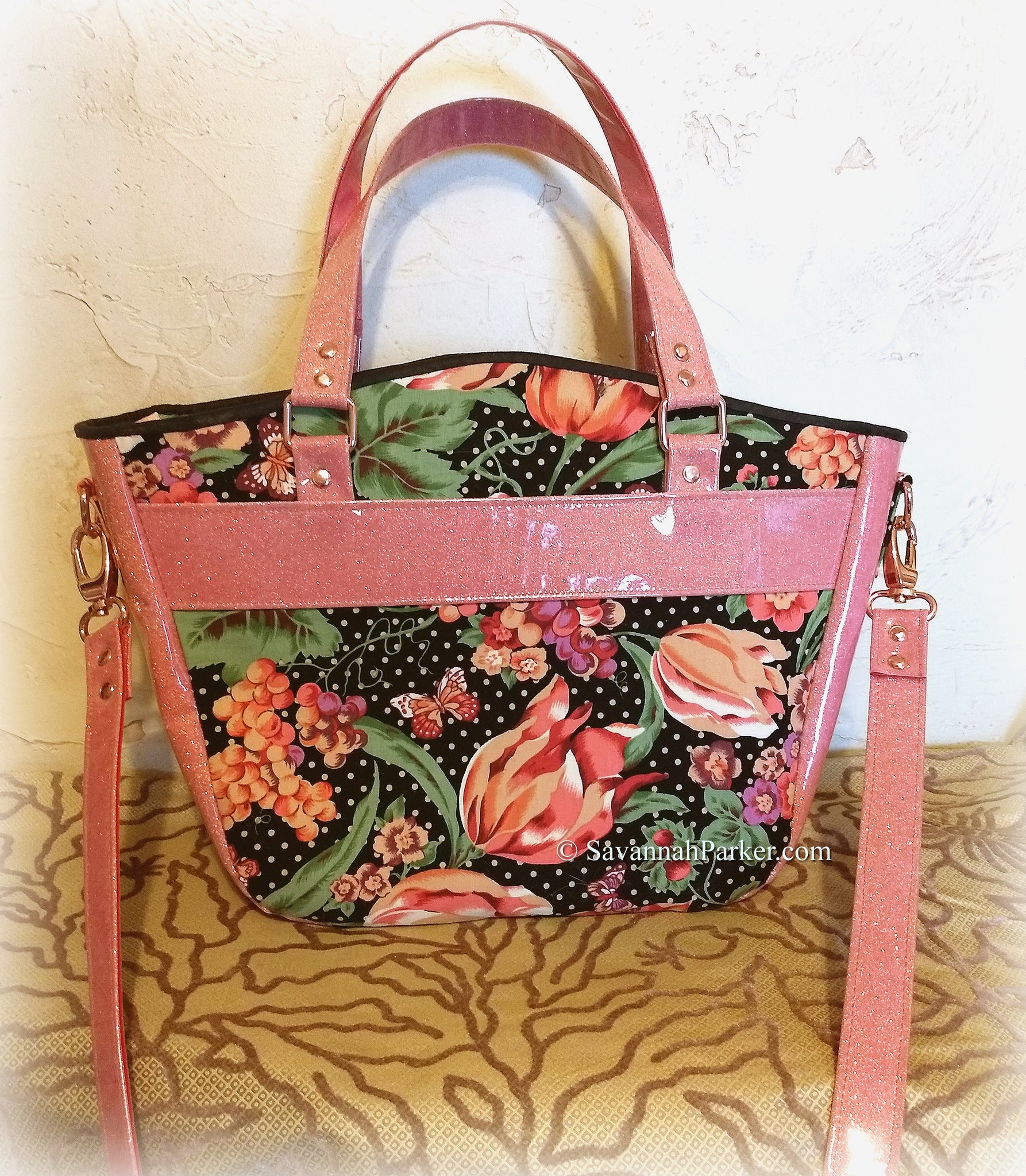 Wide Floral Tote